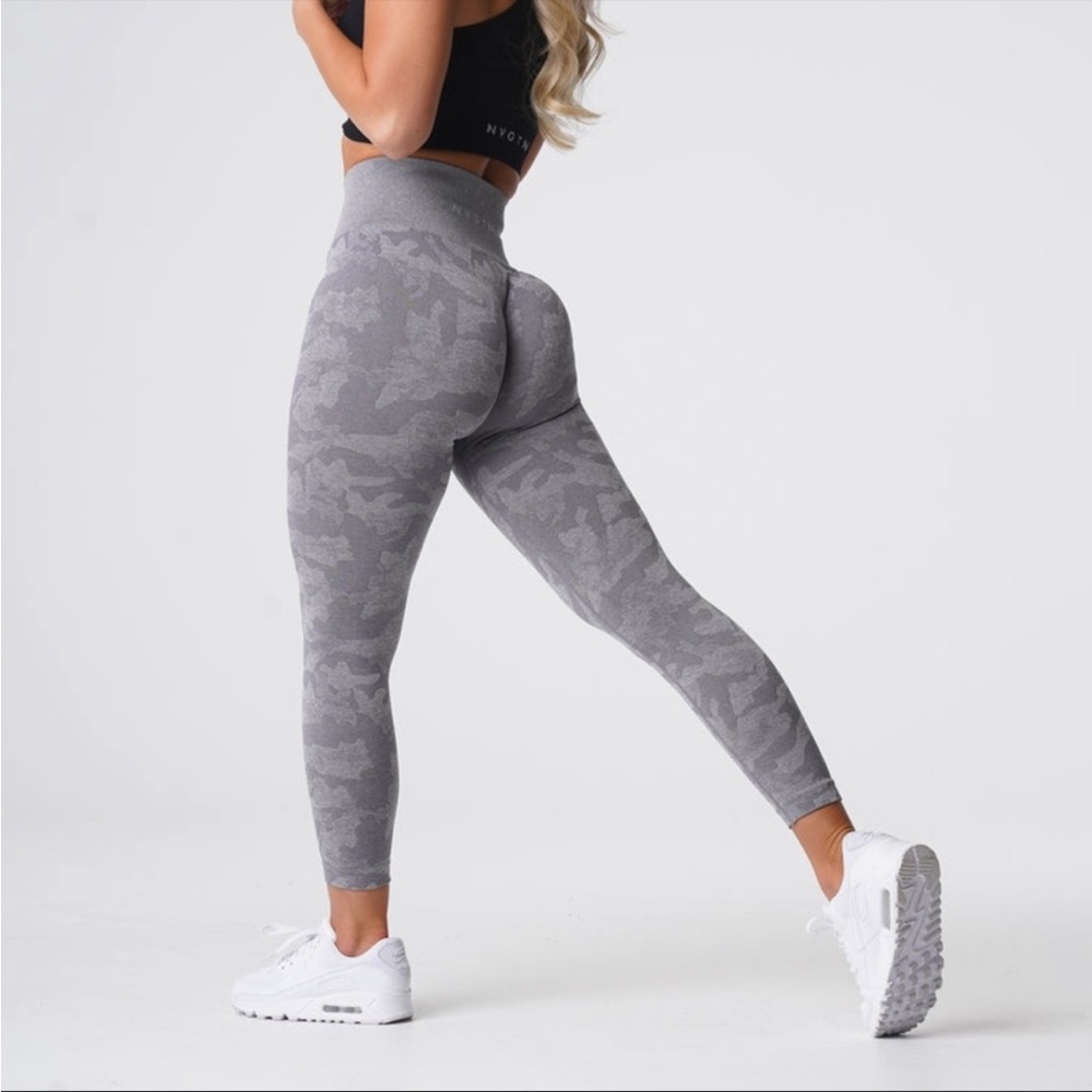 NVGTN Gray Camo Seamless Leggings SZ XS EUC